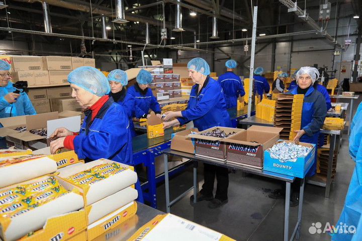 Упаковщик на производство Вахта с питанием