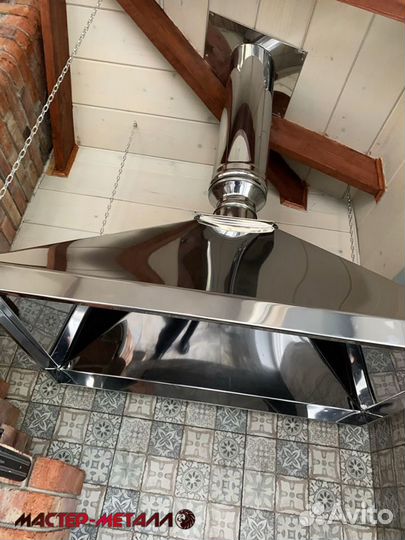 Вытяжной зонт. Вытяжка для мангала нержавейка