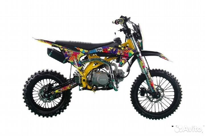 Кроссовый мотоцикл sssr atom ION 125 yellow orbit