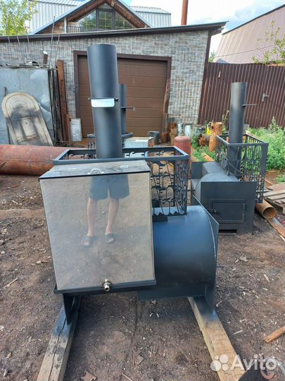 Печь для бани с баком