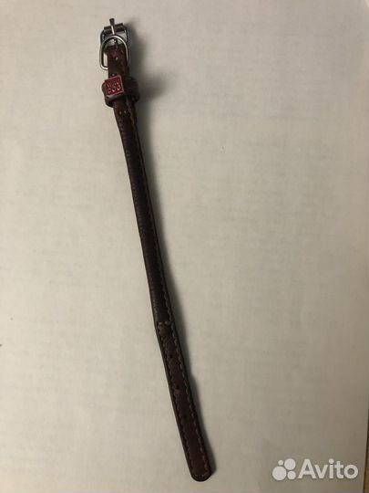 Ошейник waudog для щенков, 20 см, кожа, коричневый