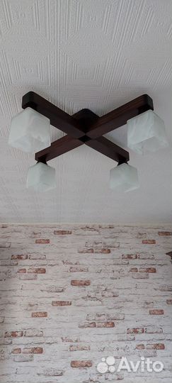 Деревянная люстра