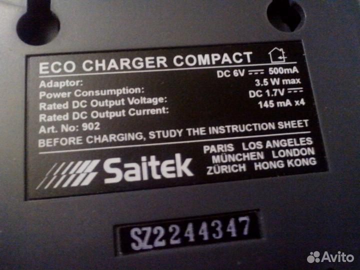 Универсальное зу автом.Saitec Eco Charger,новое,В
