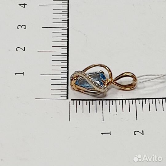 Подвеска с синтетическим камнем Золото