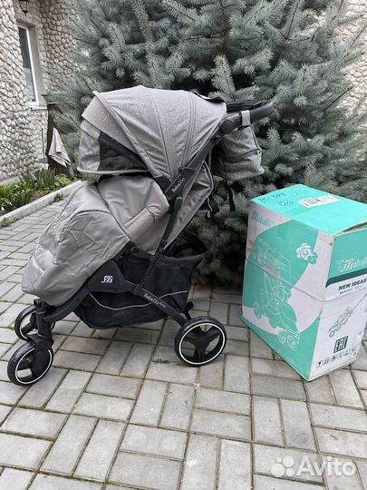 Коляска babalo 2023 (снег на черной раме )