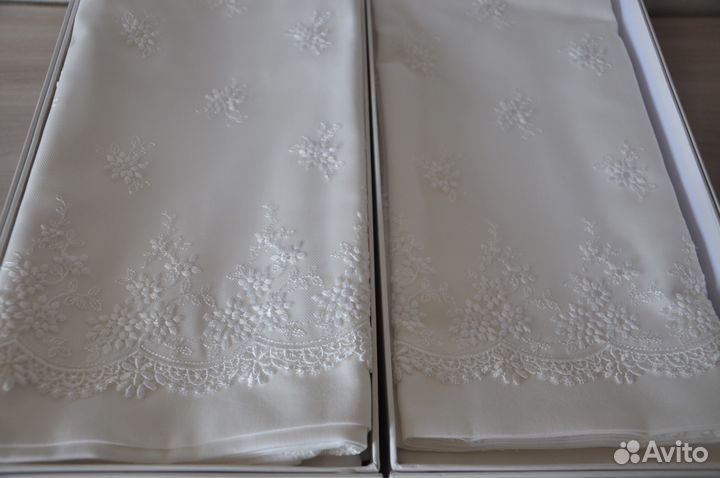 Cвадебное пастельное белье с кружевом Gelin home