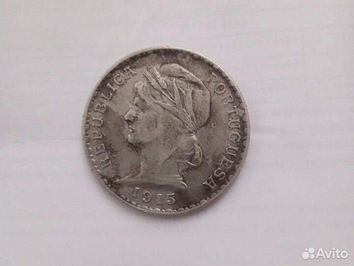 Монета Португалия серебро