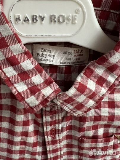 Рубашка в клетку zara для мальчика