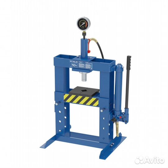 Пресс гидравлический с манометром, 10 т Stels