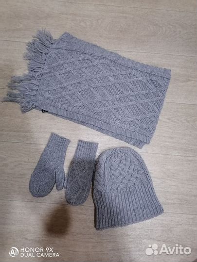 Шапка шарф варежки