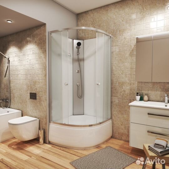 Душевая кабина Niagara Eco E90/40/MT/BK (90х90х195)