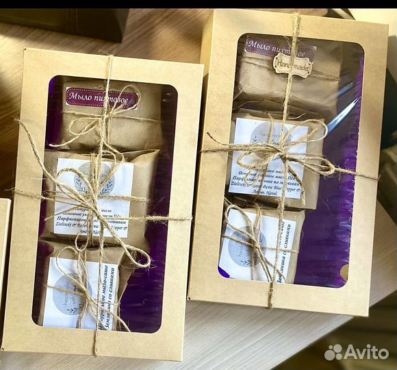 Подарочные банные наборы с мылом ручной работы