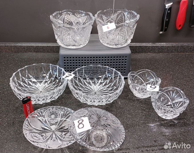 Хрусталь СССР вазы салатники блюдо
