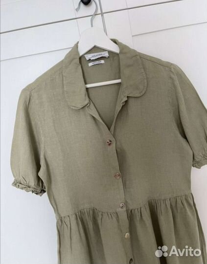 Платье Zara лен макси S