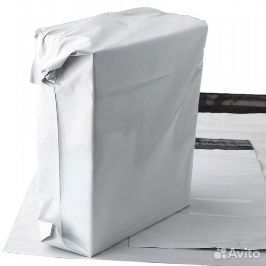 Курьерские пакеты белые без лого и кармана 60 мкм