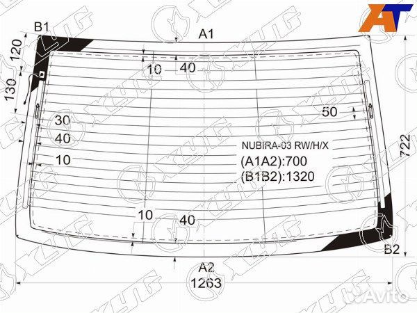 Стекло заднее daewoo gentra