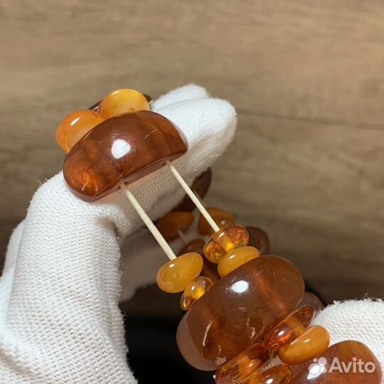 Винтажный Браслет Из Янтаря Ретро