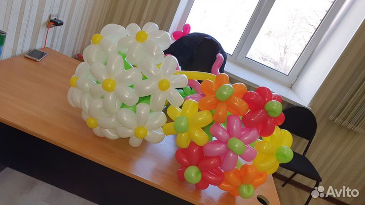 Цветы из воздушных шаров