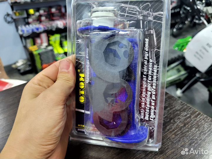 Грипсы otom синие с lock on мото эндуро