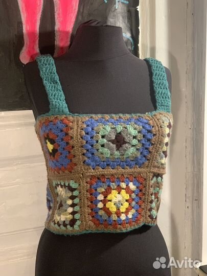 Вязаный топ ручная работа