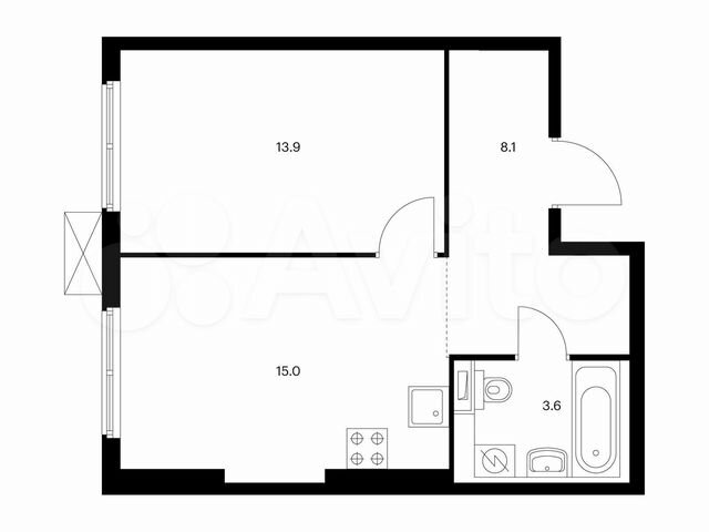 1-к. квартира, 40,6 м², 17/17 эт.