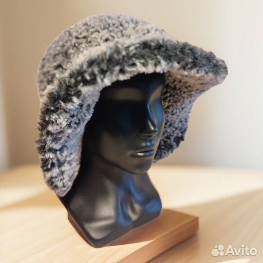 Шляпа женская вязаная эко мех. Свяжу на заказ