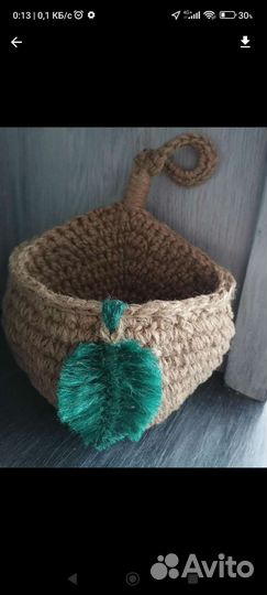 Джутовая корзина