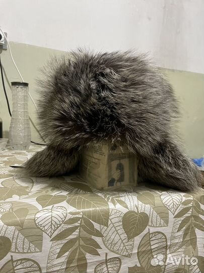 Шапка ушанка чернобурка