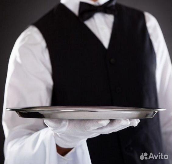 Перчатки для официантов нейлоновые белые