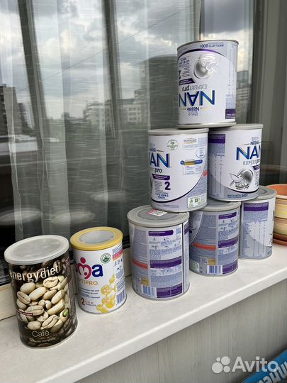 Банки из под смеси и спорт питания