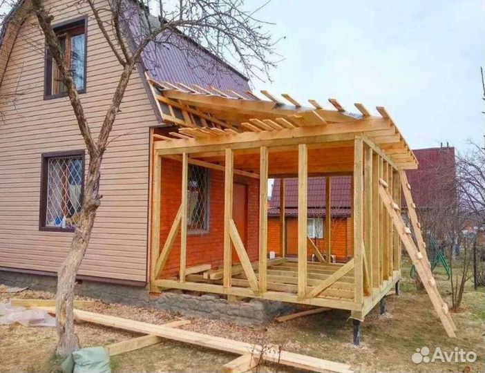 Строительные работы, бригада строителей