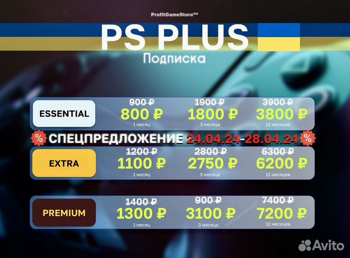 Подписка PS Plus Украина