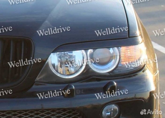 Реснички BMW X5 E53 рестайлинг на фары