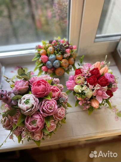 Букеты,мыло ручной работы