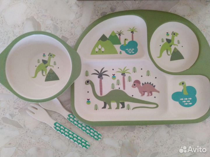 Посуда для детей из бамбука