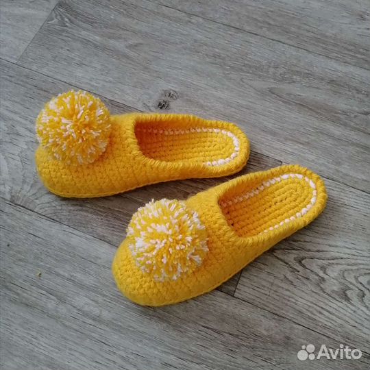 Вязаные тапочки