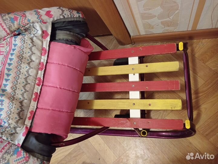 Коляска санки с колёсами выдвижными