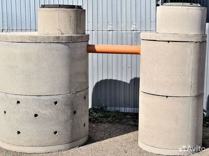 Септик из бетонных колец под ключ с установкой