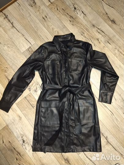 Платье пиджак, экокожа