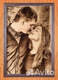 Выжигание портретов и картин по фото на дереве