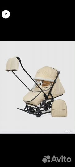 Детские санки коляска с колесами