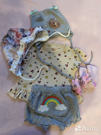 Вещи пакетом на девочку от 2 -10 мес