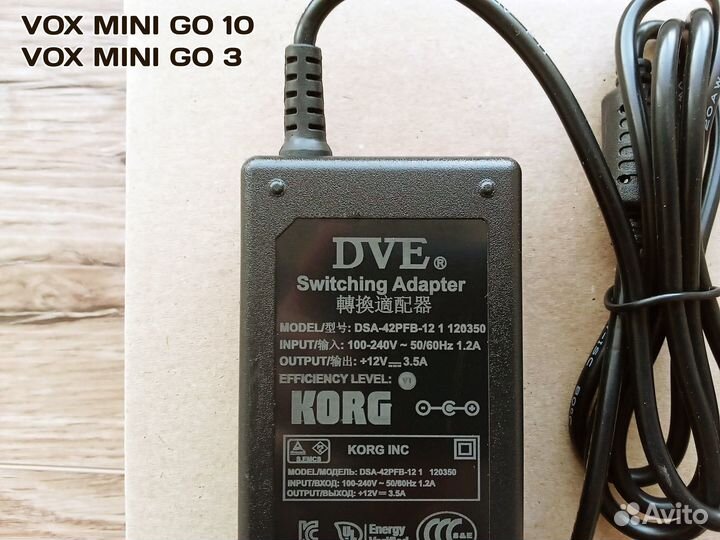 Блок питания для комбика VOX Mini GO 10, GO 3