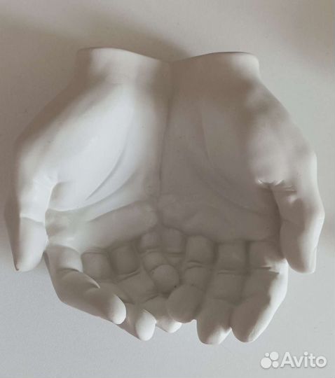 Ладони из гипса органайзер, кашпо, ключница