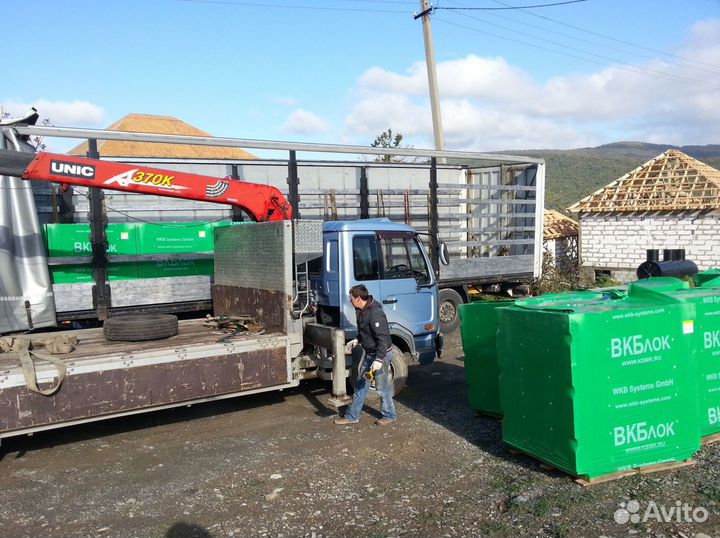 Газоблок. Доставка и разгрузка