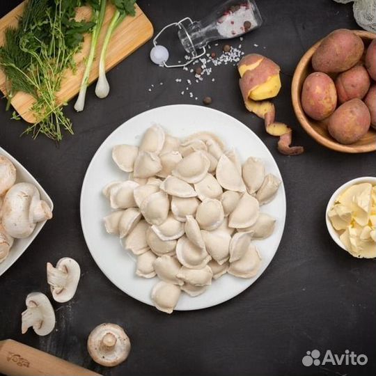 Лепим руками Вареники Картофель-Грибы домой