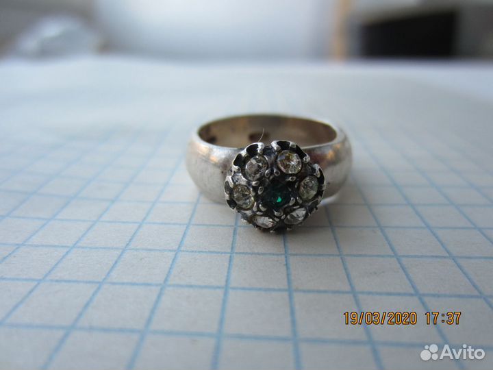 Перстень кольцо серебро