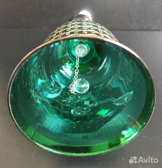 Хрусталь цветной Богемия колокольчик штраф бокал