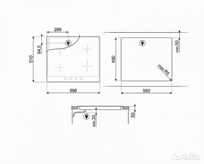 Поверхность smeg pi764po