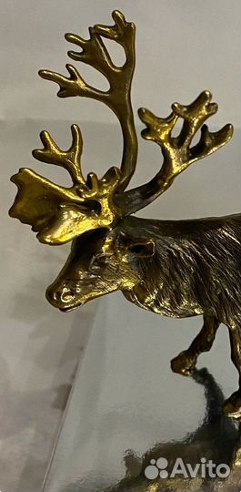 Олень фигурка бронза